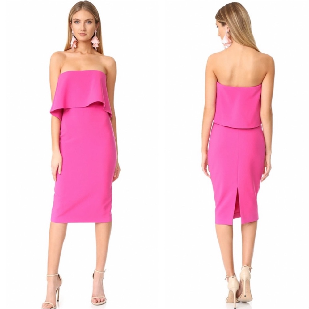 LIKELY Pink Driggs Strapless Sheath Cocktail Dress